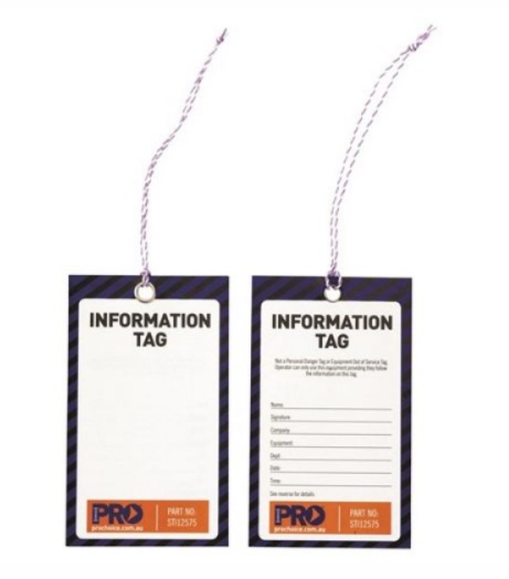 Picture of ProChoice Safety Tag -125mm x 75mm Information (Blank)