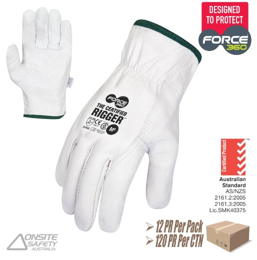 Picture of Force360 Premium Cowhide Riggers Glove | "The Certified Rigger"
