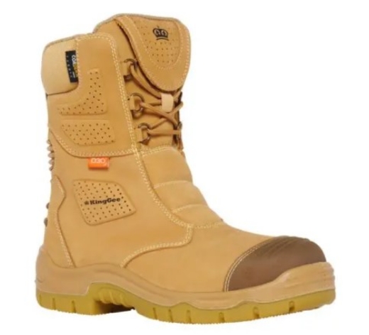Picture of KING GEE Bennu Rigger Zip Safety Boot Water Resistant Full Grain Nubuck Leather > Wheat