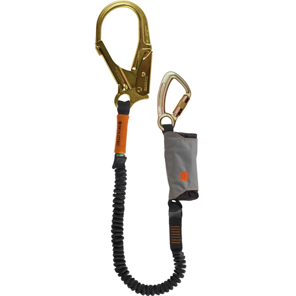 Picture of SKYLOTEC SKYSAFE  PRO 1.8mtr Lanyard, SINGLE Leg Elasticised w/ 60mm Scaffold Hook