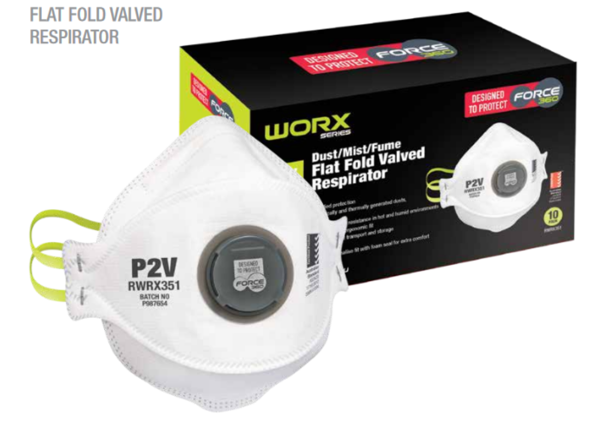 Picture of Force360 P2V Flat Fold Valved Respirator WRX Respiratory