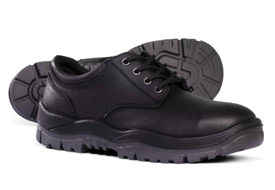 Picture of MONGREL Black Derby Shoe Air Zone TPU/PU Sole with Steel Toe Cap