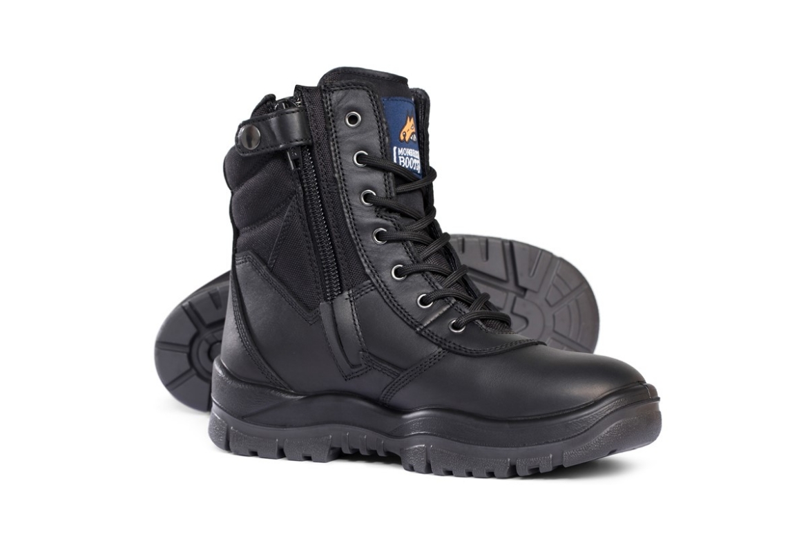 Picture of MONGREL Black Zip Side High Ankle Boot Air Zone DD TPU Sole
