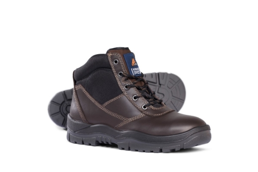 Picture of MONGREL Brown Lace Up Boot TPU/PU with Steel Toe Cap
