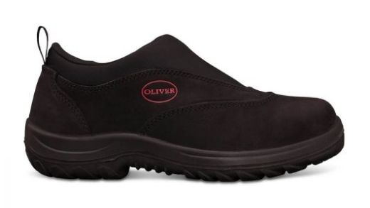 Picture of OLIVER WB34 Series Black Slip On Sports Shoe Water Resistant Nubuck Leather Fully Lined
