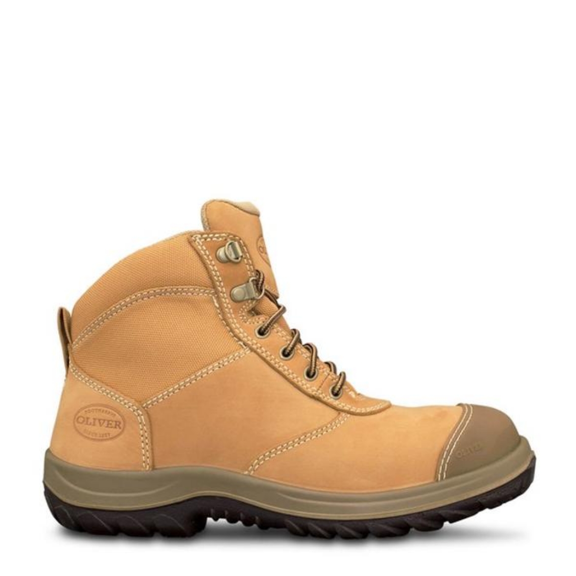 Picture of OLIVER WB34 Series Wheat Hiker Lace Up Zip Side Boot Water Resistant Nubuck Leather / Cordura Fully Lined Toe Scuff Protection