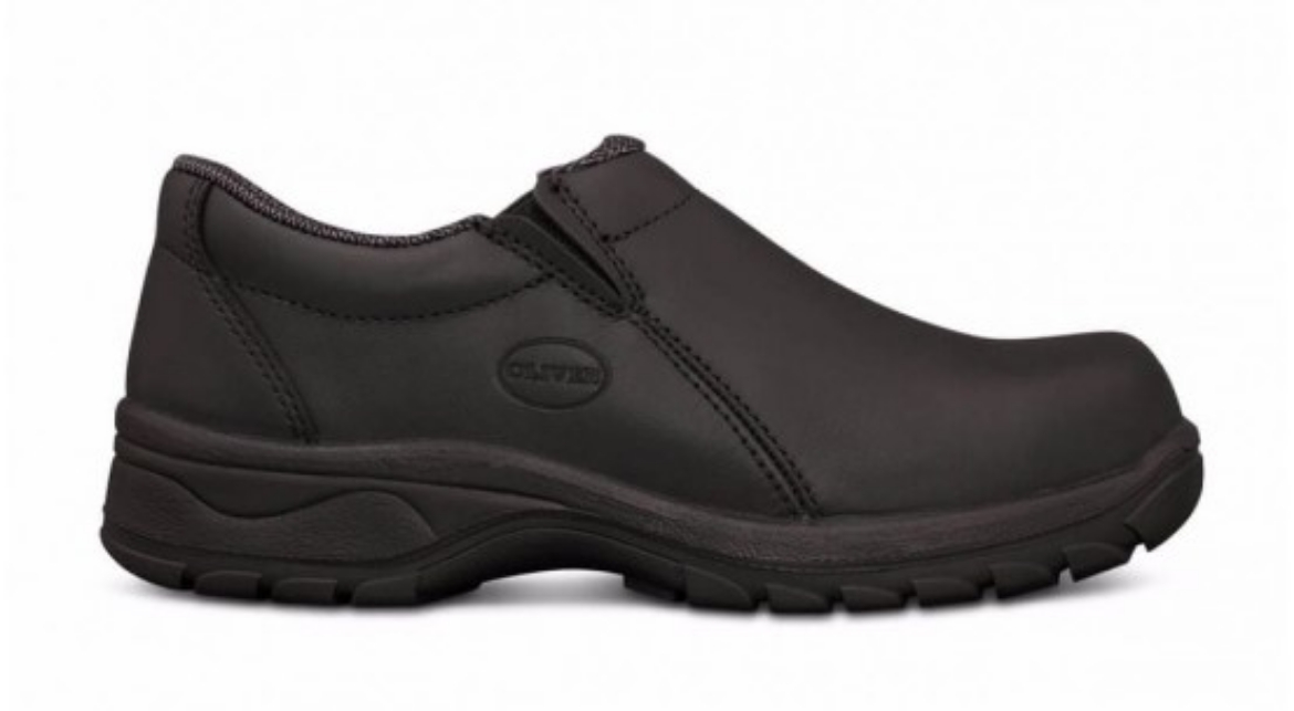 Picture of OLIVER PB49 Series Black Slip on Shoe, Water Resistant Full Grain Leather, COOLstep Lining, Elastic Gusset
