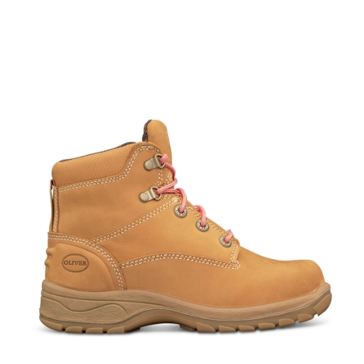 Picture of OLIVER PB49 Series Wheat Ankle Height Lace Up Boot, Water Resistant Nubuck Leather, Padded Collar, COOLstep lining, Toe Scuff Protection ** Discontinued Style**