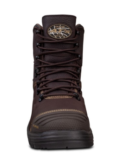 Picture of OLIVER AT65 Series Brown 150mm, 100% Waterproof CORDURA® and Caustic Resistant Full Grain Leather, Steel Toe with Penetration Resistance, Lace up Boot.