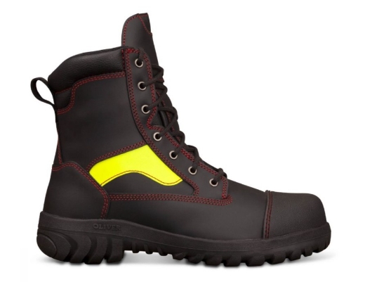 Picture of OLIVER HS66 Series Black 180mm Lace Up Wildland Fire Fighters Boot, Composite Toe Cap, Optional Lace In Zipper Attachment