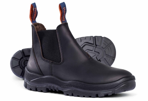 Picture of MONGREL Black Oil Kip Non-Safety V-Cut Elastic Sided Boot TPU/PU Sole