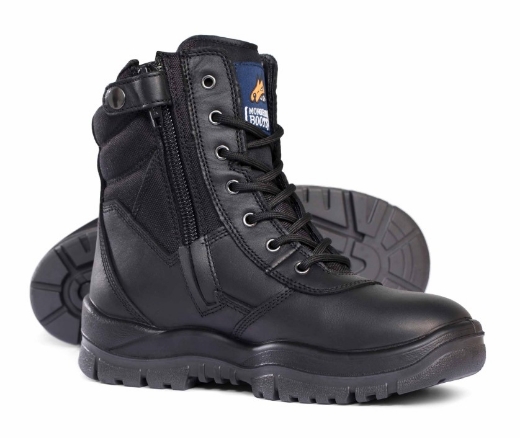 Picture of MONGREL Black Non-Safety High Leg ZipSider Boot TPU/PU Sole