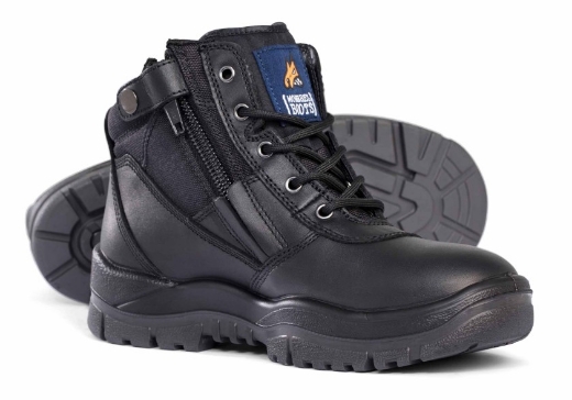 Picture of MONGREL Black Non-Safety ZipSider Boot TPU/PU Sole