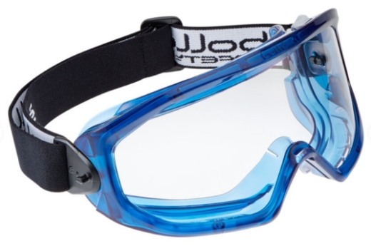 Picture of BOLLE Blast Blue PVC Frame AS/AF Clear Lens Top Vent Closed with Foam