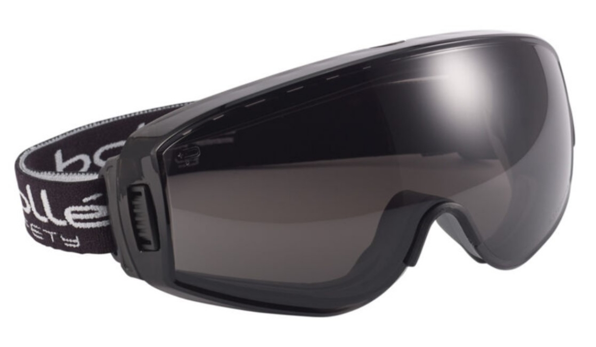 Picture of BOLLE Pilot 2 PP/TPR Frame Platinum AS/AF Smoke Lens - Indirect Vented