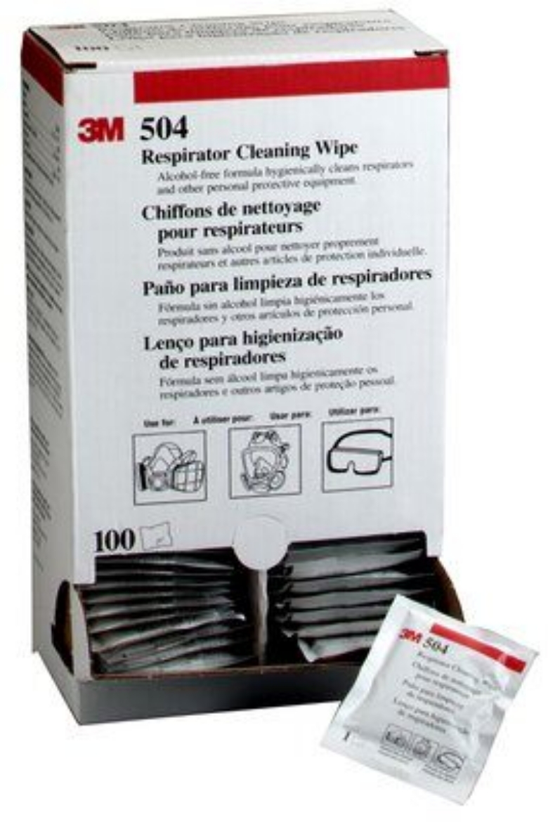 Picture of 3M™ Respirator Cleaning Wipes / 504 > AT010587411