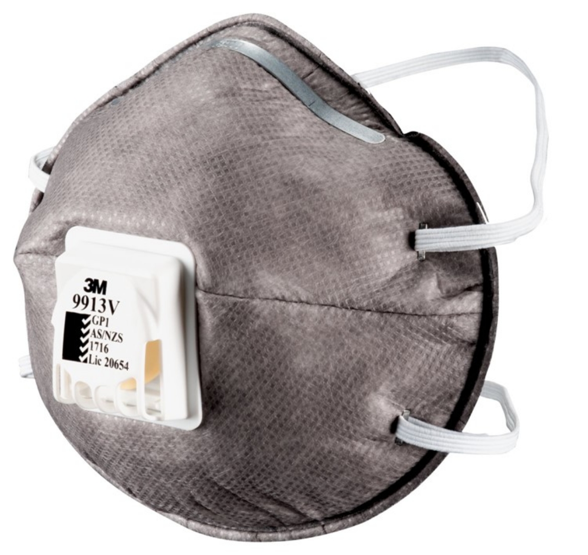 Picture of 3M™ Cupped Particulate Respirator 9913V, GP1 with Nuisance Level* Organic Vapour Relief, Valved > WX700900037