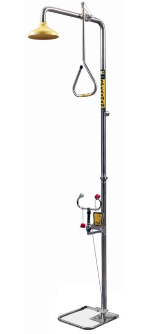 Picture of SPEAKERMAN Combination Deluge Showers with Aerated Eye/Face Wash Free Standing, Hand and Foot Operated Eye Wash