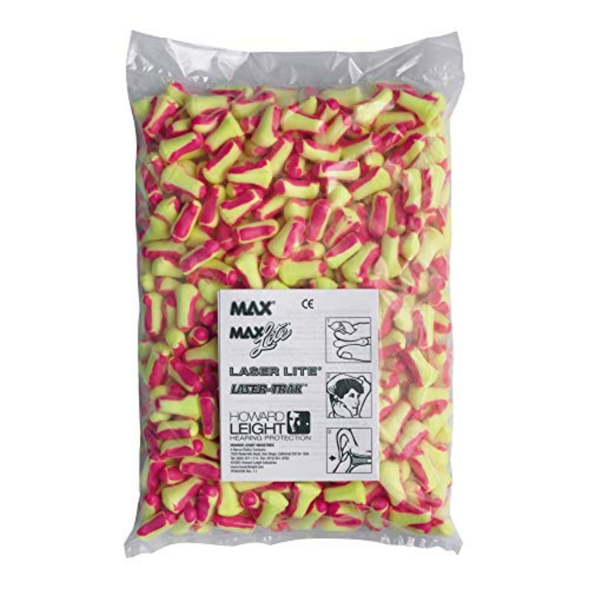 Picture of HOWARD LEIGHT Laser Lite® Refill Disposable Earplugs Uncorded SLC80 25dB Class 4 Box/200 Pairs