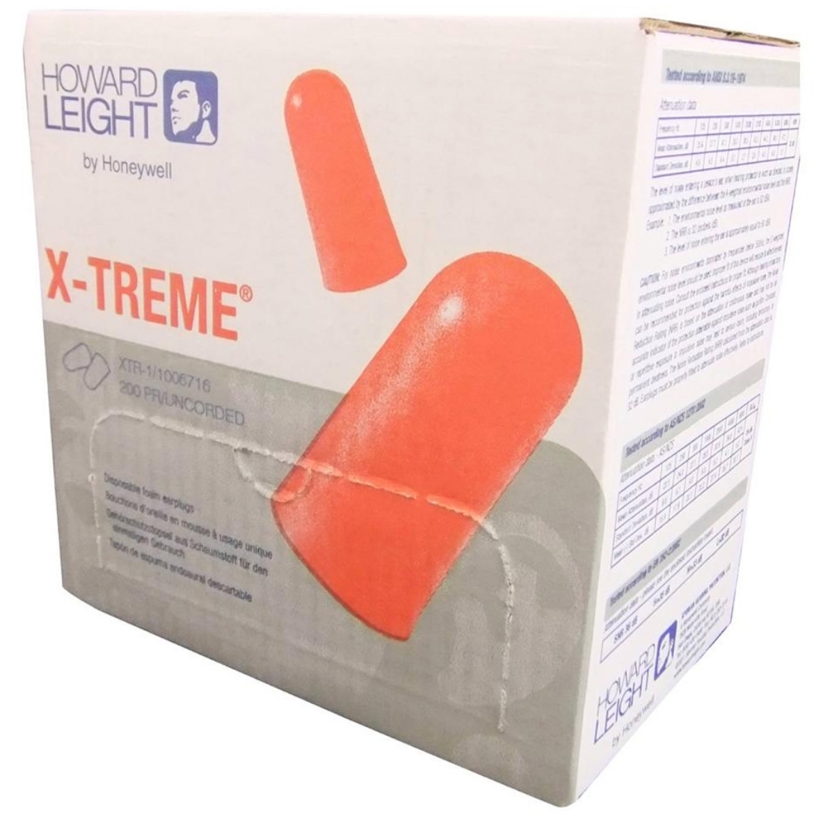Picture of HOWARD LEIGHT X-Treme Disposable Earplugs Uncorded Individual Poly Bag Class 5 26dB