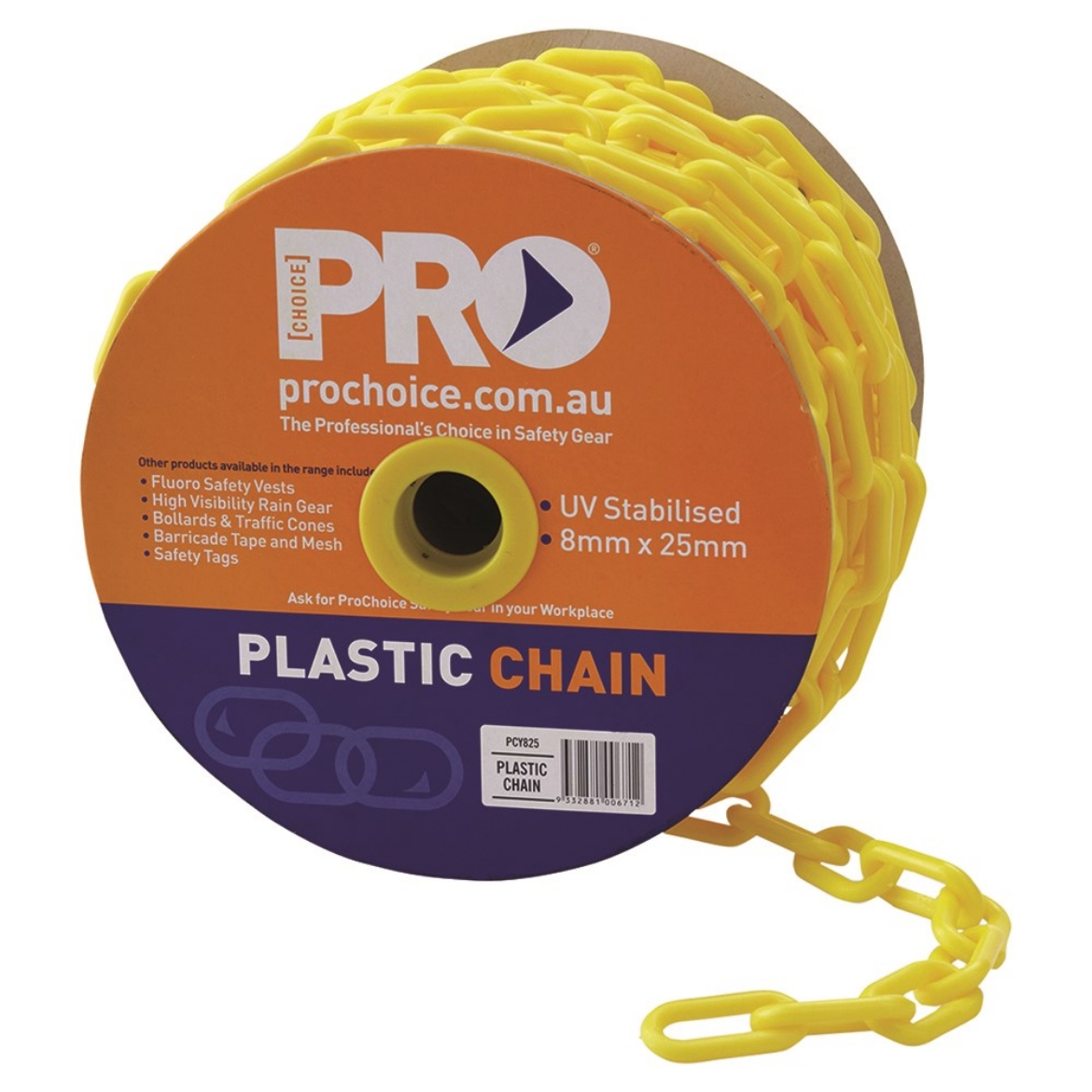 Picture of ProChoice 8mm UV Stabilised Yellow Chain 25 Metre Roll