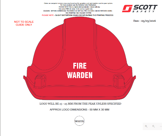 Picture of 3M™ TA560 Safety Helmet - Fire Warden Red