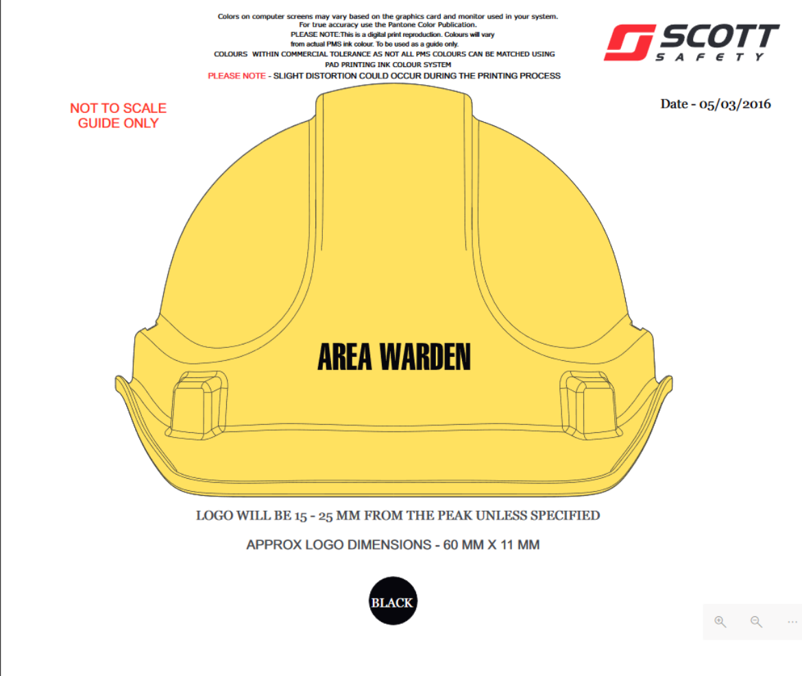 Picture of 3M™ TA560 Safety Helmet - Area Warden Yellow