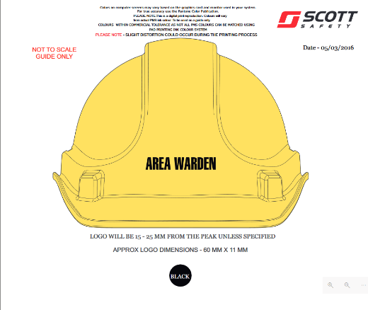Picture of 3M™ TA560 Safety Helmet - Area Warden Yellow