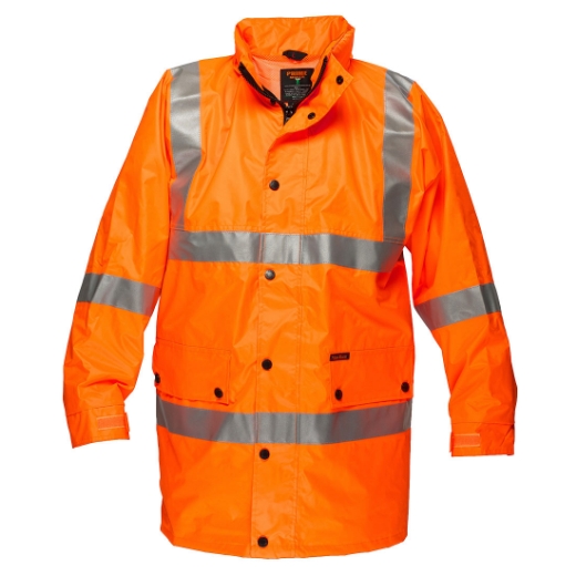 Picture of PORTWEST Argyle Full Hi Vis Waterproof  D/N Jacket with 3M Tape