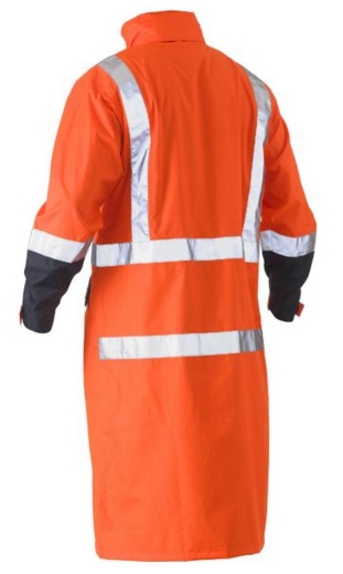 Picture of BISLEY Taped Hi Vis Long Rain Coat 110gsm