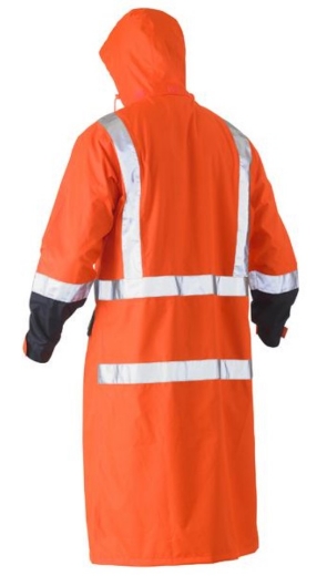 Picture of BISLEY Taped Hi Vis Long Rain Coat 110gsm