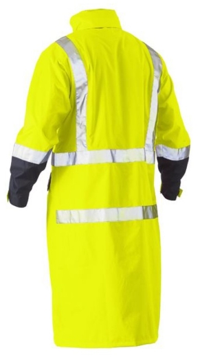 Picture of BISLEY Taped Hi Vis Long Rain Coat 110gsm