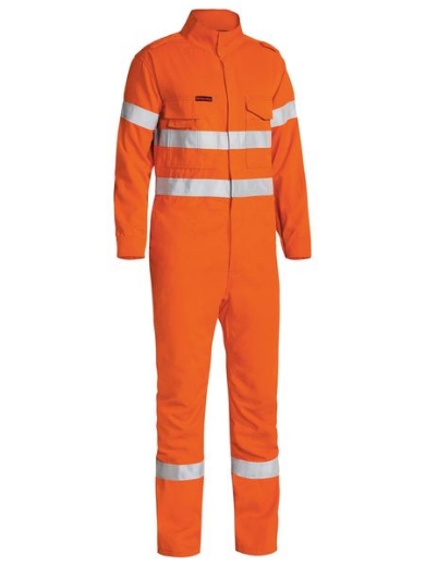 Picture of BISLEY HI VIS TAPED FR VENTED COVERALL FR MODACRYLIC/ LYOCELL/ ARAMID 238GSM