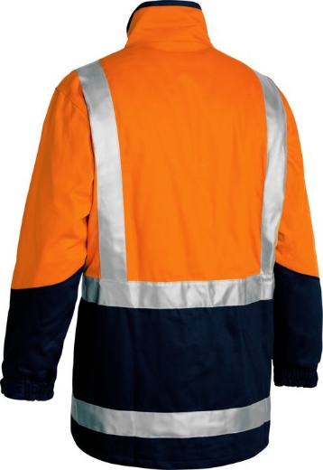 Picture of BISLEY Taped Hi Vis 3 in 1 Drill Jacket 100% Cotton Preshrunk Drill 310gsm