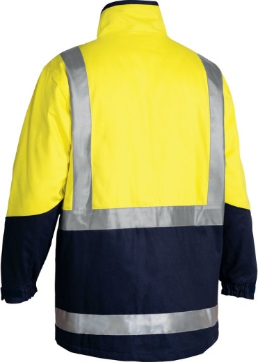 Picture of BISLEY Taped Hi Vis 3 in 1 Drill Jacket 100% Cotton Preshrunk Drill 310gsm