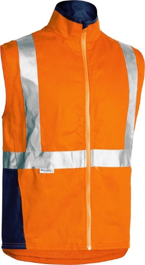 Picture of BISLEY Taped Hi Vis 3 in 1 Drill Jacket 100% Cotton Preshrunk Drill 310gsm