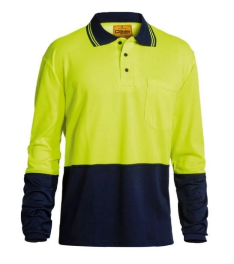 Picture of BISLEY Hi Vis Micromesh Polo Shirt 195gsm L/S