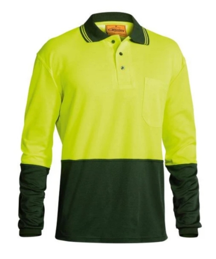 Picture of BISLEY Hi Vis Micromesh Polo Shirt 195gsm L/S