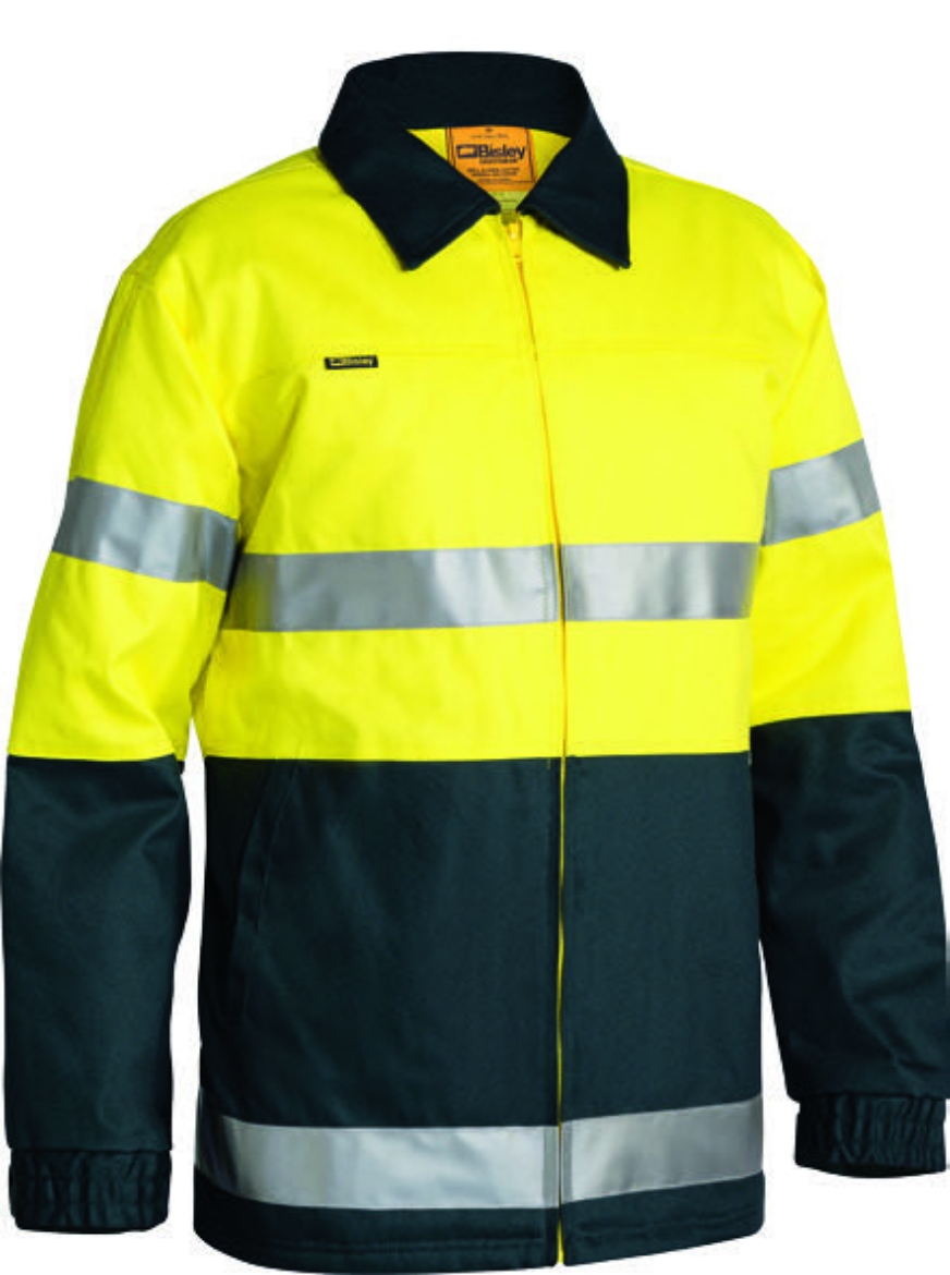Picture of BISLEY 3M Taped Two Tone Hi Vis Drill Jacket 100% Cotton Preshrunk Drill 310gsm