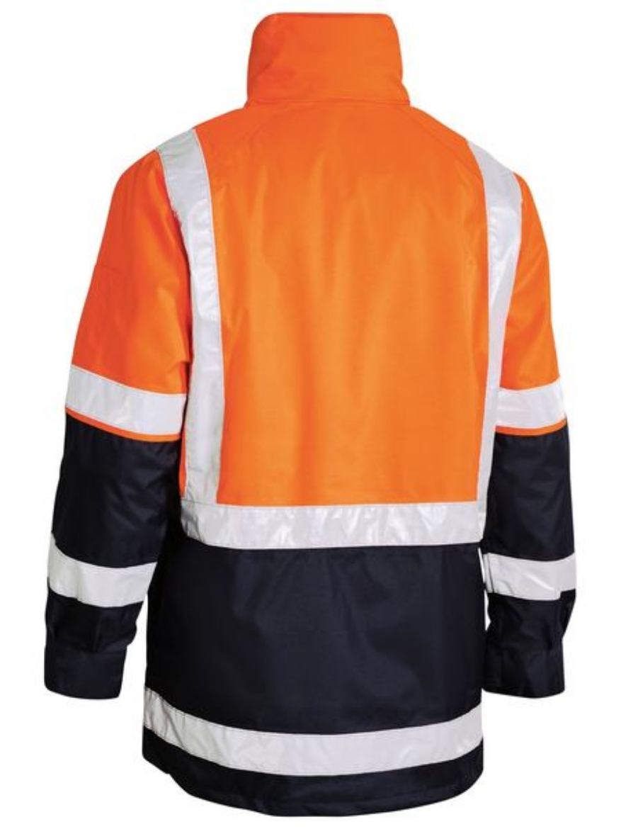 Picture of BISLEY Hi Vis 5-IN-1 Taped Two Tone Rain Jacket 300D Non - Breathable PU Coated Polyester