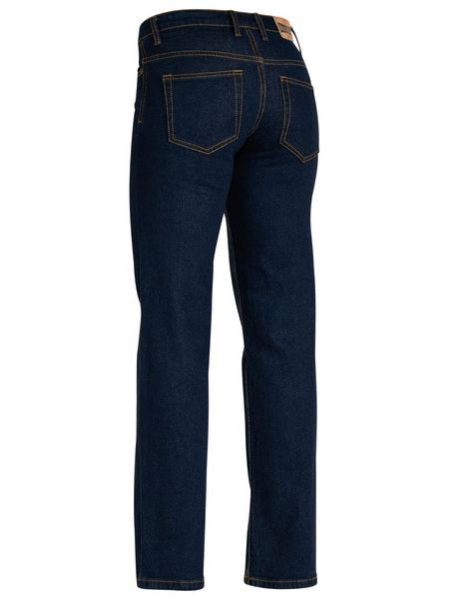 Picture of BISLEY Womens Rough Rider Denim Stretch Jeans 95% Cotton 5% Elastane 465gsm 13.75oz