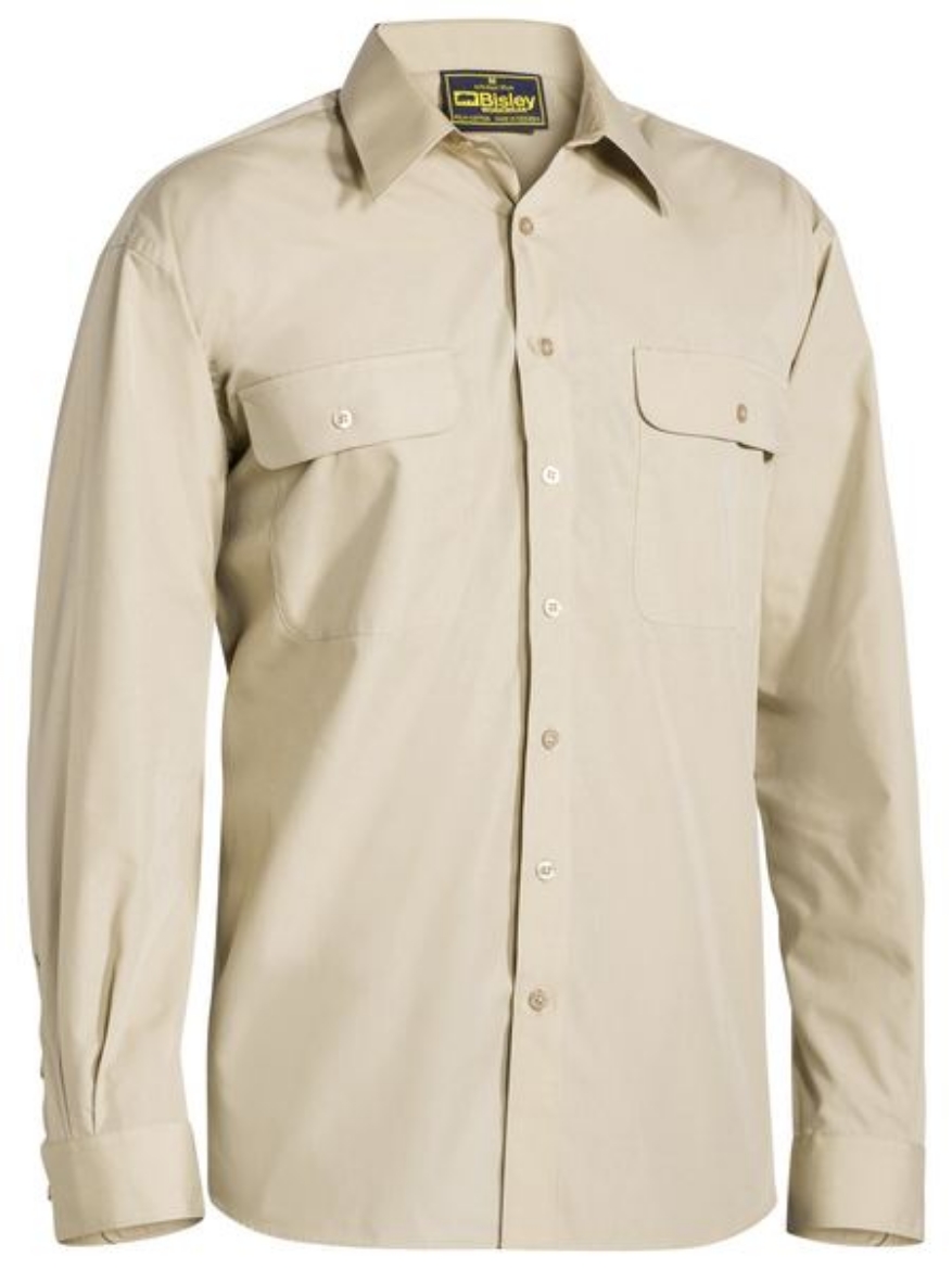 Picture of Bisley Permanent Press Shirt 65% Polyester 35% Cotton Solid Dye Poplin 110gsm L/S