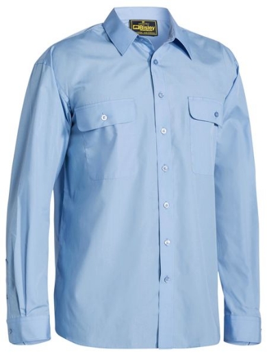 Picture of Bisley Permanent Press Shirt 65% Polyester 35% Cotton Solid Dye Poplin 110gsm L/S