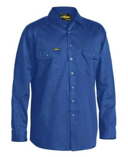 Picture of BISLEY Cool Lightweight Drill Shirt 100% Cotton Preshrunk Drill 155gsm L/S