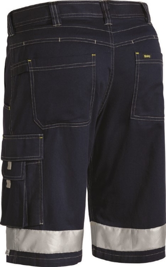 Picture of BISLEY Taped Cool Vented Lightweight Navy Cargo Short 100% Cotton Preshrunk Drill 190gsm