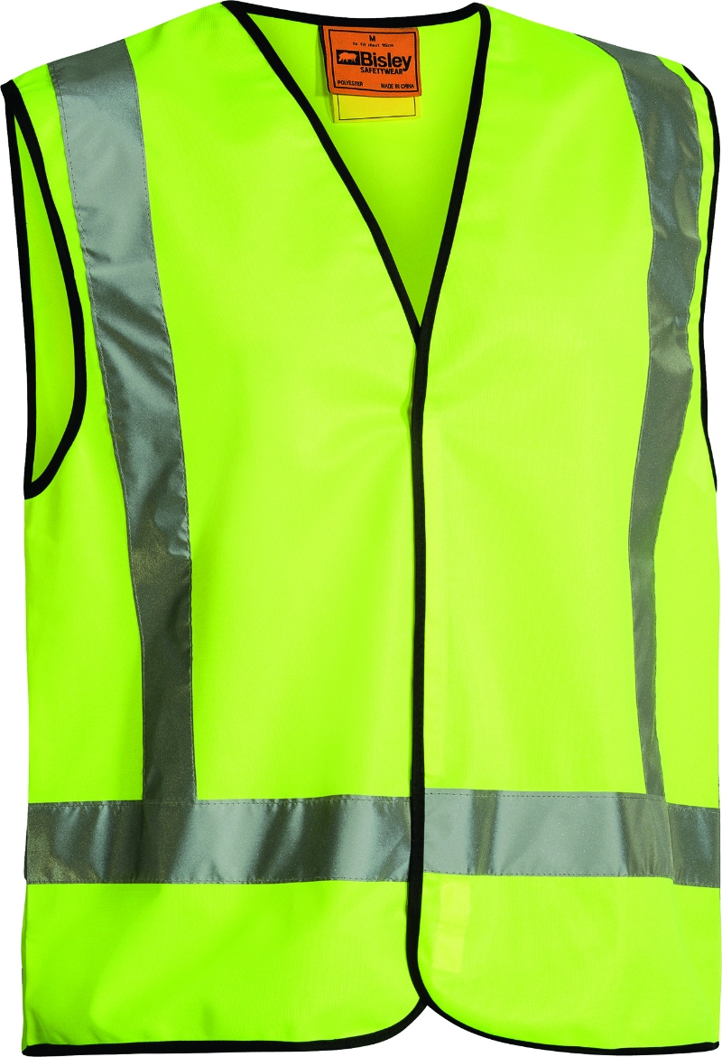 Picture of BISLEY X Back Taped Hi Vis Vest 100% Polyester 125gsm
