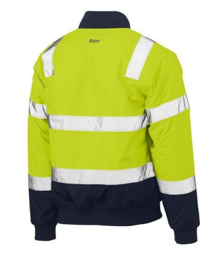 Picture of BISLEY Taped Two Tone Hi Vis Bomber Jacket with Padded Lining