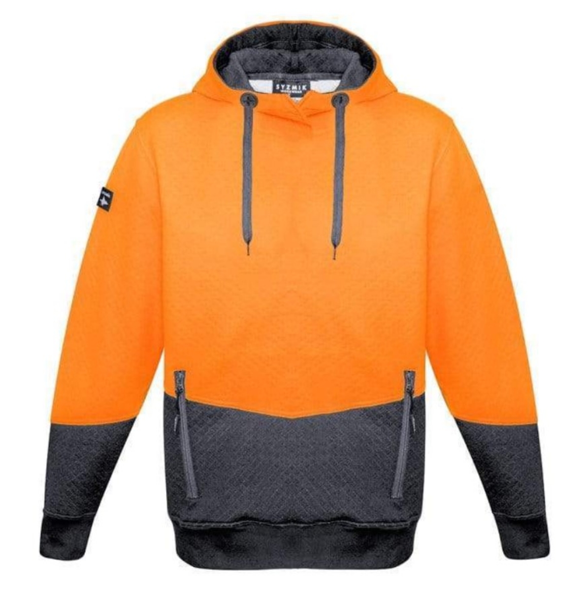 Picture of SYZMIK Unisex Hi Vis Textured Jacquard Hoodie Jumper 300gsm
