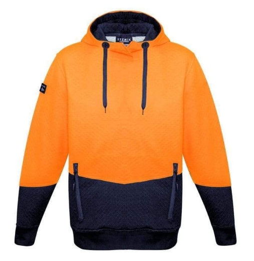 Picture of SYZMIK Unisex Hi Vis Textured Jacquard Hoodie Jumper 300gsm