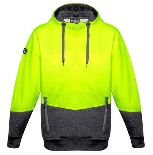 Picture of SYZMIK Unisex Hi Vis Textured Jacquard Hoodie Jumper 300gsm